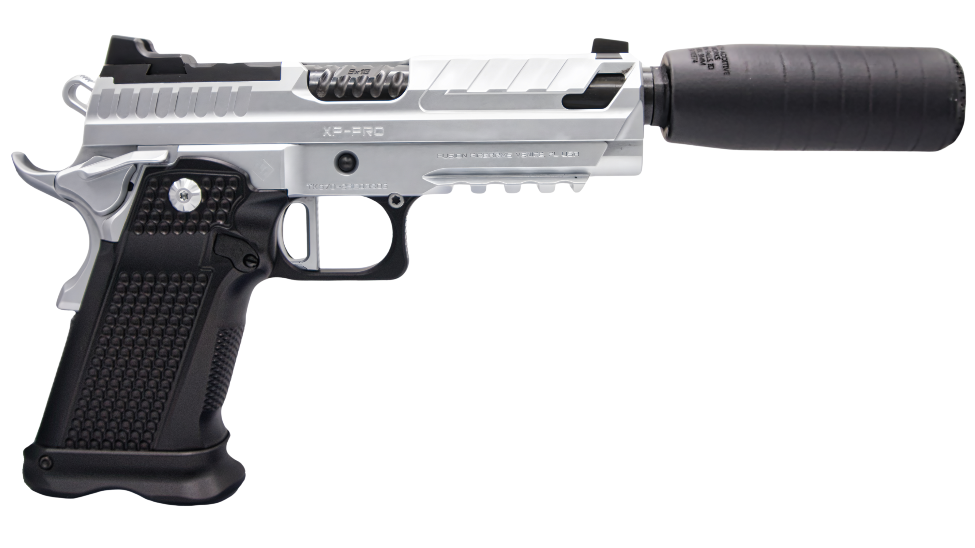 XP PRO™ Pistol - 9MM - Chrome - Suppressor Package - Custom Shop Edition – Fusion Firearms