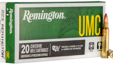 Remington UMC Rifle Ammo Brass .223 Rem 55-Grain 20-Rounds FMJ Remington UMC Rifle Ammo Brass .223 Rem 55-Grain 20-Rounds FMJ - New Arrivals - American Guns & Ammo