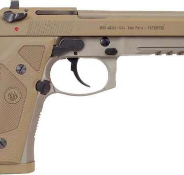 Beretta M9a3 Fs 9mm 5.2" Ns - 17-shot Threaded Tan Italy J92M9A3M - American Guns & Ammo