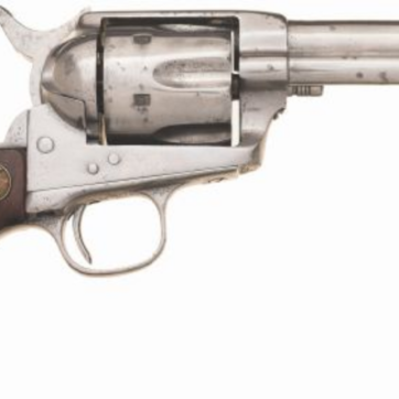Colt 45 SAA Antique Black Powder Frame 4 3/4" Nickel Walnut Letter - American Guns & Ammo