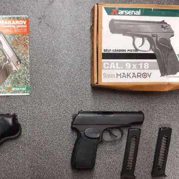 Bulgarian Arsenal Circle 10 Makarov with Holster - Parkerized, Excellent Condition - American Guns & Ammo
