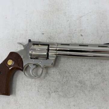 Colt Python Bright Nickel 6" 357 Mag 1969 - American Guns & Ammo