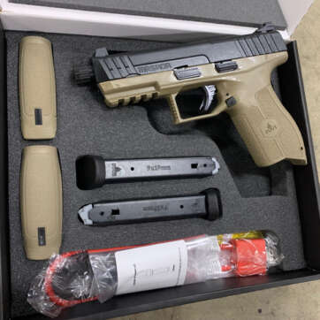IWI MASADA 9MM 17RD 4.6" TB FDE M9ORP17TFD - American Guns & Ammo