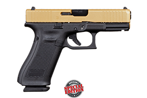 Glock 45 9MM 17RD GOLD SLIDE ACG-57035 display - American Guns & Ammo