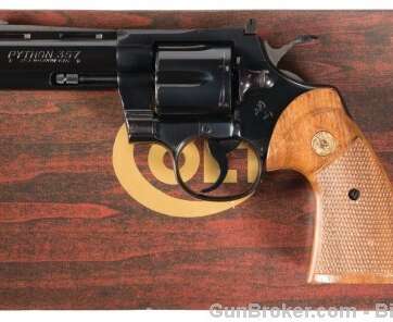 Colt Python .357 Mag 4" Blue Walnut 1983 Box - Revolvers - American Guns & Ammo