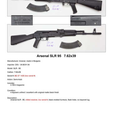 Rare Arsenal SLR 95 Milled Receiver Low Serial # 7.62x39 - American Guns & Ammo