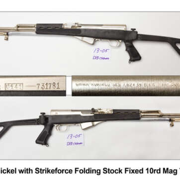 SKS Nickel with Strikeforce Folding Stock Fixed 10rd mag 7.62x39 - American Guns & Ammo