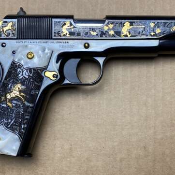 Colt Aztec Jaguar Azul 1911 38 Super 1 of 20 Limited Edition Serial #7 02991Z - Semi Auto Pistols | American Guns & Ammo