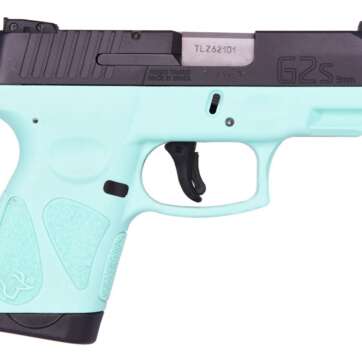 Taurus G2S Cyan / Black 9mm 2- 7 Round Magazines Tiffany Blue 1-G2S931C - Semi Auto Pistols | American Guns & Ammo