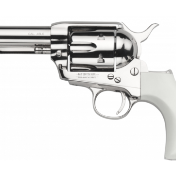 Taylor's & Company 1873 Nickel Flattop Birdshead Ivory 45 Colt 3.5" OG1417 Taylor's & Company 1873 Nickel Flattop Birdshead Ivory 45 Colt 3.5" OG1417 - Revolvers - American Guns & Ammo