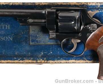 Elmer Keith's S&W 38/44 Outdoorsman Test Revolver .38-44 Elmer Keith's S&W 38/44 Outdoorsman Test Revolver .38-44 - Revolvers - American Guns & Ammo