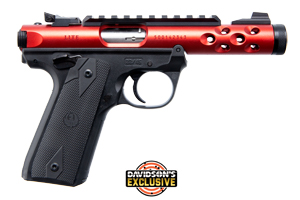 Ruger Mark IV 22/45 Lite 22 LR Davidson's Exclusive Red Threaded Barrel 43910 - Semi Auto Pistols | American Guns & Ammo