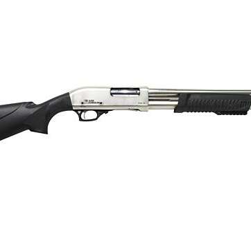 Iver Johnson Satin Nickel Pump Action 12 Ga W/ 18" Barrel PAS12SN - Pump Action Shotguns - American Guns & Ammo