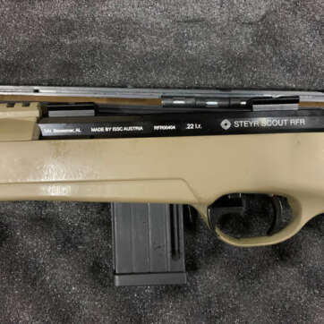 Steyr Scout RFR .22 LR TOGGLE BOLT 20" Mud FDE Threaded Barrel Steyr Scout RFR .22 LR TOGGLE BOLT 20" Mud FDE Threaded Barrel - Bolt Action Rifles - American Guns & Ammo