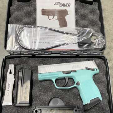 Sig Sauer P365 w/ manual safety - teal frame! 365-9-BXR3-MS - Semi Auto Pistols - American Guns & Ammo