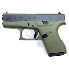 Glock 42 G42 Battlefield Green frame 380 Auto 6rd UI4250201BFG - Semi Auto Pistols - American Guns & Ammo
