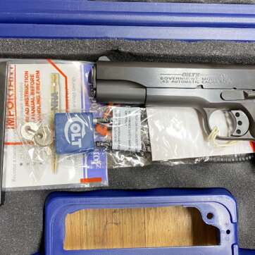 Colt Custom M1991A1 45 ACP Matte Blued 5" Hogue Grips CLTO1991Z4 - Semi Auto Pistols - American Guns & Ammo
