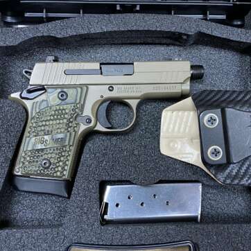 Used Sig Sauer P938 FDE 9mm w/ holster 938-9-scpn-tb - Semi Auto Pistols - American Guns & Ammo