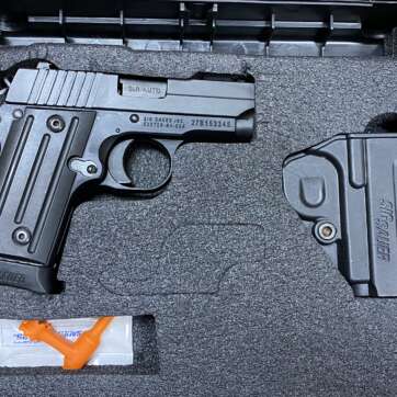Sig Sauer P238 380 ACP w/ green FO front sight and holster - used great! - Semi Auto Pistols - American Guns & Ammo
