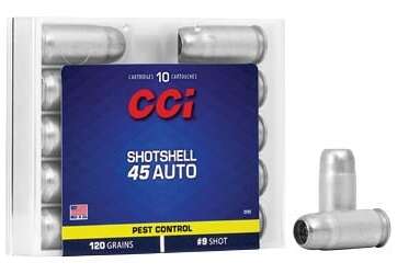 CCI Ammunition Pest Control .45 ACP 120-Grain Shotshell 9 Shot 10-Rounds - New Arrivals - American Guns & Ammo