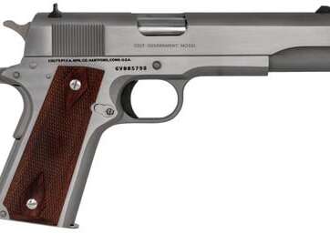Colt Firearms 1911 Government Stainless .45 ACP 5" Barrel 7-Rounds Rosewood Grip - New Arrivals - American Guns & Ammo