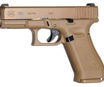 Glock 19X Compact 9MM 4.02" Marksman Barrel 10 Rounds Coyote Finish Glock Night Sights BLEM (Damaged Packaging) - New Arrivals - American Guns & Ammo