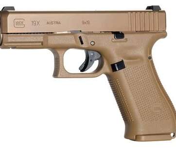 Glock 19X Compact 9MM 4.02" Barrel 10 Rounds 3 Magazines nPVD Finish Coyote BLEM (Scratches on Slide) - New Arrivals - American Guns & Ammo