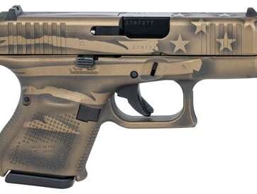 Glock 26 Gen 5 Coyote Battleworn Flag 9mm 3.43" Barrel 10-Rounds Interchangeable Backstraps - New Arrivals - American Guns & Ammo