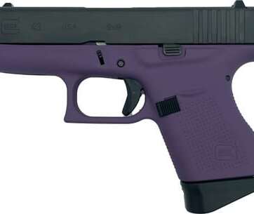 Glock 43 Purple / Black 9mm 3.39" Barrel 6-Rounds GrabAGun Exclusive - New Arrivals - American Guns & Ammo