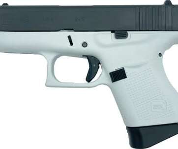 Glock 43 White / Black 9mm 3.39-inch Barrel 6-Rounds GrabAGun Exclusive - New Arrivals - American Guns & Ammo