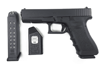 Glock 17 Gen3 9MM 4.49" Barrel 17 Rounds 2 Magazines, Glock OEM Rail - New Arrivals - American Guns & Ammo