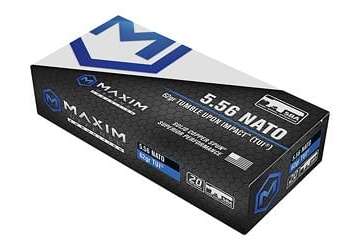 Maxim Defense Industries Short Barrel Ammunition Brass 5.56 NATO 62-Grain 20-Rounds SC - New Arrivals - American Guns & Ammo