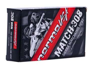 Norma Ammunition Match .308 Win 168-Grain 20-Rounds FMJ - New Arrivals - American Guns & Ammo