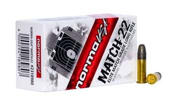 Norma Match Brass .22 LR 40-Grain 50-Rounds LRN - New Arrivals - American Guns & Ammo