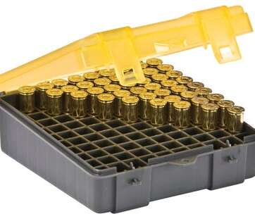 Plano Ammo Case Gray/Amber .357 Mag / .38 SPL Holds 100-Rounds - New Arrivals - American Guns & Ammo