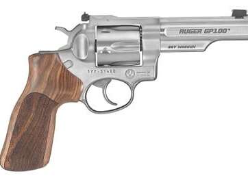 Ruger GP100 Match Champion Stainless .357 Mag 4.2" Barrel 6-Rounds Adjustable Rear Sight - New Arrivals - American Guns & Ammo