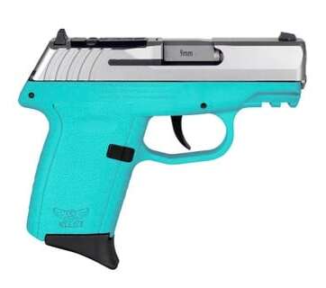 SCCY CPX-2 Turquoise/Stainless 9mm 3.1" Barrel 10 Rounds Optics Ready SCCY CPX-2 Turquoise/Stainless 9mm 3.1" Barrel 10 Rounds Optics Ready - New Arrivals - American Guns & Ammo