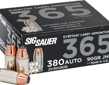 Sig Sauer Elite Performance V-Crown Nickel .380 ACP 90-Grain 20-Rounds JHP Sig Sauer Elite Performance V-Crown Nickel .380 ACP 90-Grain 20-Rounds JHP - New Arrivals - American Guns & Ammo