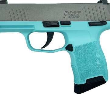 Sig Sauer P365 Pistol Tiffany Blue/Stainless 9mm 3.1" Barrel 10-Rounds X-Ray3 Sights - New Arrivals - American Guns & Ammo