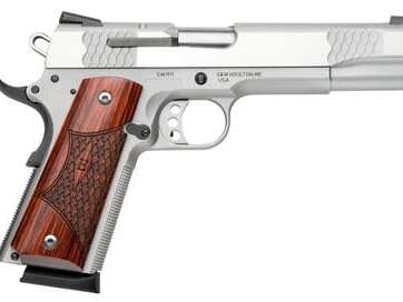 Smith and Wesson 1911 E-Series Stainless .45 ACP 5" Barrel 8-Rounds 3-Dot Sights - New Arrivals - American Guns & Ammo