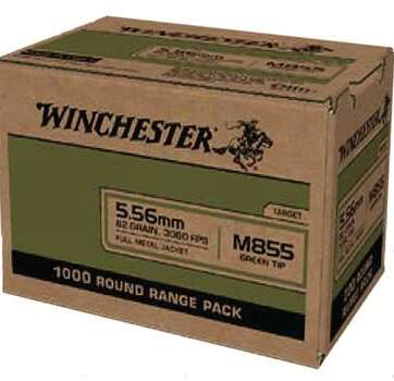 Winchester USA Centerfire Rifle Rounds Brass 556 Ammo 62 Gr. 1000-Rounds FMJLC Winchester USA Centerfire Rifle Rounds Brass 556 Ammo 62 Gr. 1000-Rounds FMJLC - New Arrivals - American Guns & Ammo