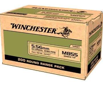 Winchester USA Green Tip Brass 5.56 NATO 62-Grains 200-Rounds Full Metal Jacket - New Arrivals - American Guns & Ammo