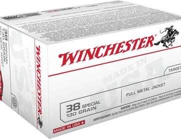 Winchester USA Brass .38 SPL 130-Grain 100-Rounds FMJ Winchester USA Brass .38 SPL 130-Grain 100-Rounds FMJ - New Arrivals - American Guns & Ammo