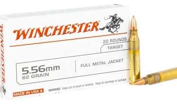 Winchester USA Brass 5.56 Ammo 62-Grain 20-Rounds FMJ - New Arrivals - American Guns & Ammo