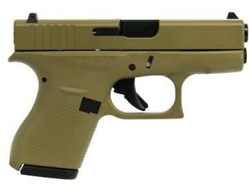 Glock 42 Flat Dark Earth .380 ACP 3.2" Barrel 6-Rounds USA Made - New Arrivals - American Guns & Ammo