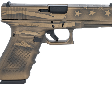 Glock 20 Gen4 Coyote Battle Worn Flag 10mm 4.61" Barrel 15-Rounds - New Arrivals - American Guns & Ammo
