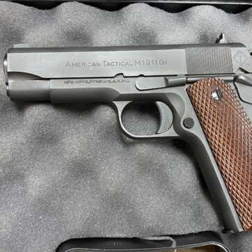 Used 9mm 9rd ATI 1911 4.25" Parkerized M1911GI - Semi Auto Pistols - American Guns & Ammo