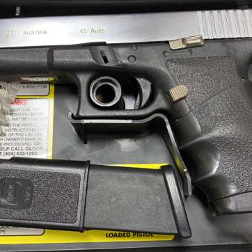 Used Glock 21 Gen 2 45 ACP Night Sights Stainless Slide - Semi Auto Pistols - American Guns & Ammo