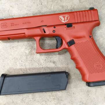 Used Glock 22 Gen 4 40 S&W 2-15 rd Mags Custom Alabama Crimson Tide Finish - Semi Auto Pistols - American Guns & Ammo