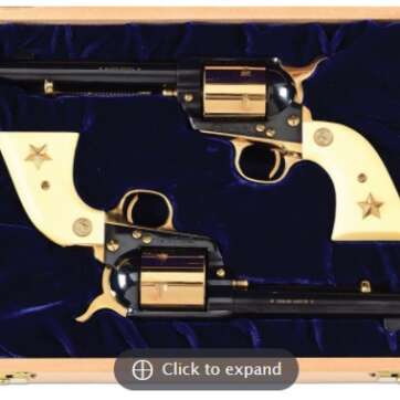 CASED PAIR OF COLT SINGLE ACTION ARMY ALAMO COMMEMORATIVE REVOLVERS 45 LC - Revolvers | American Guns & Ammo